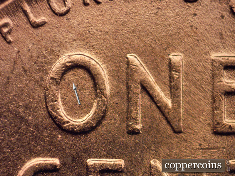 Die-stage C marker on 1951D•1MM•011 (1951 Repunched Mint Mark).