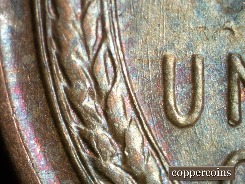 Die-stage A marker on 1951D•1MM•013 (1951 Repunched Mint Mark).
