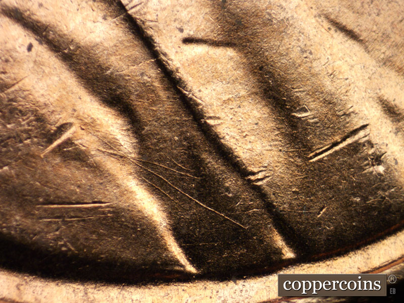 Die-stage B marker on 1951D•1MM•013 (1951 Repunched Mint Mark).