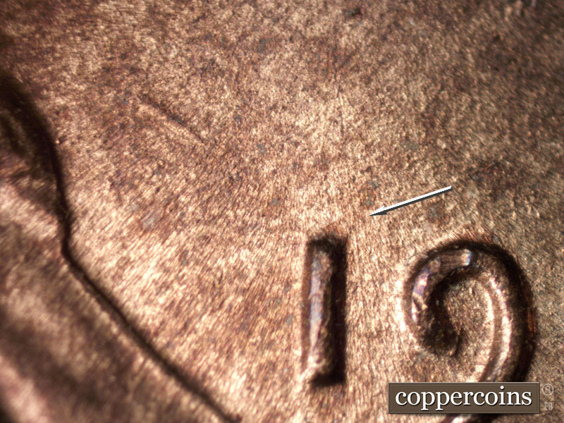 Die-stage C marker on 1951D•1MM•015 (1951 Repunched Mint Mark).