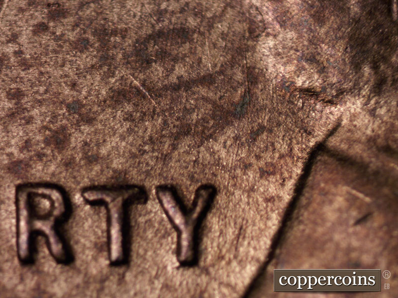 Die-stage C marker on 1951D•1MM•015 (1951 Repunched Mint Mark).
