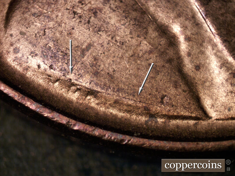 Die-stage C marker on 1951D•1MM•015 (1951 Repunched Mint Mark).