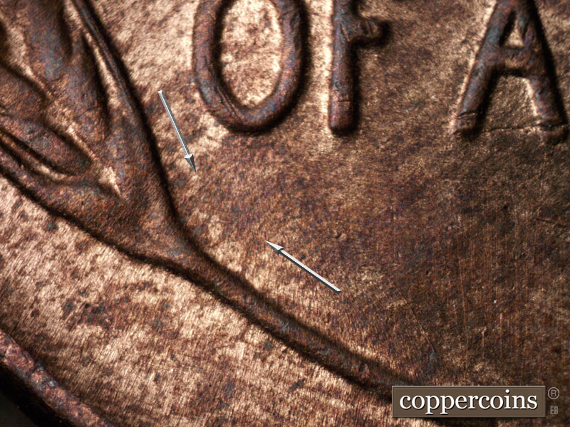 Die-stage C marker on 1951D•1MM•015 (1951 Repunched Mint Mark).