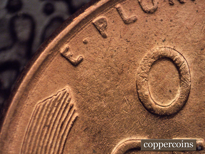 Die-stage A marker on 1951D•1MM•017 (1951 Repunched Mint Mark).