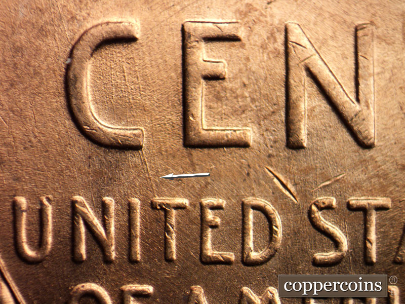 Die-stage B marker on 1951D•1MM•028 (1951 Repunched Mint Mark).
