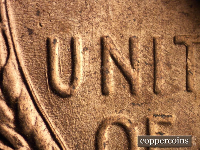 Die-stage B marker on 1951D•1MM•034 (1951 Repunched Mint Mark).