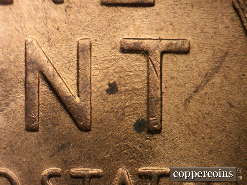 Die-stage C marker on 1951D•1MM•034 (1951 Repunched Mint Mark).