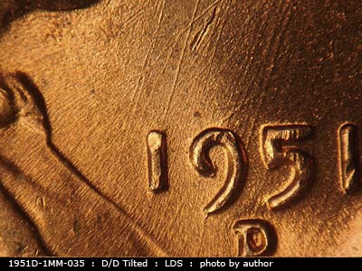 Die-stage C marker on 1951D•1MM•035 (1951 Repunched Mint Mark).