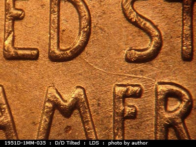 Die-stage C marker on 1951D•1MM•035 (1951 Repunched Mint Mark).