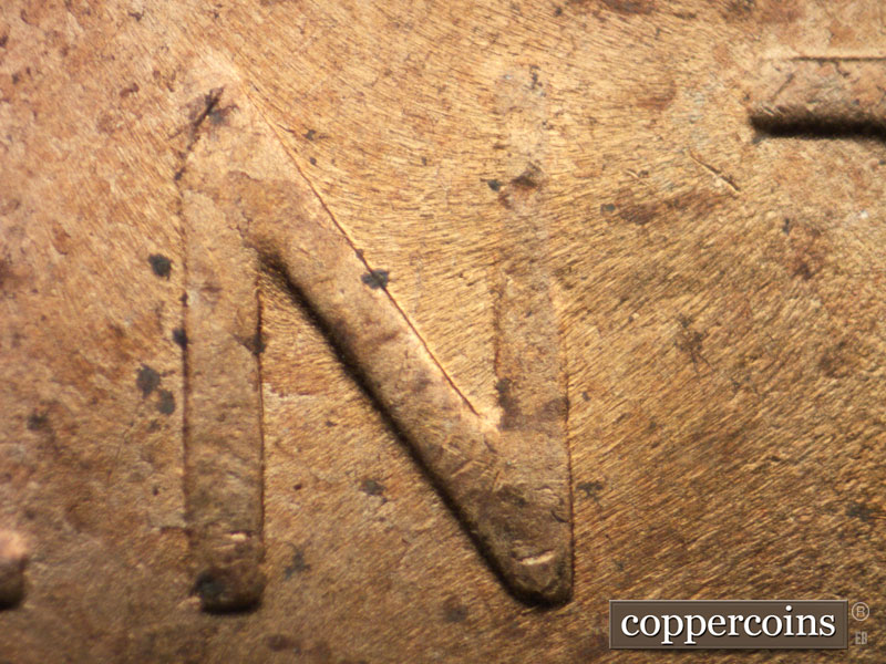 Die-stage B marker on 1951D•1MM•038 (1951 Repunched Mint Mark).