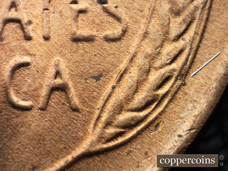 Die-stage B marker on 1951D•1MM•038 (1951 Repunched Mint Mark).