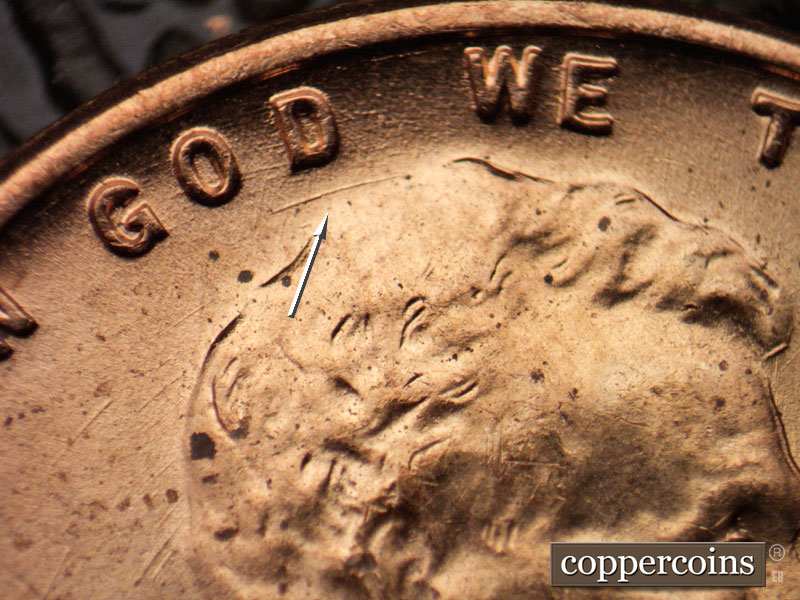 Die-stage A marker on 1951D•1MM•039 (1951 Repunched Mint Mark).