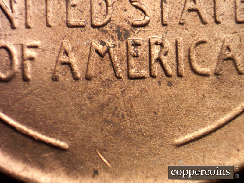Die-stage A marker on 1951D•1MM•039 (1951 Repunched Mint Mark).