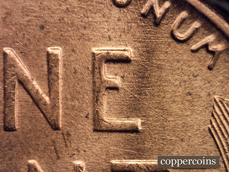 Die-stage B marker on 1951D•1MM•039 (1951 Repunched Mint Mark).