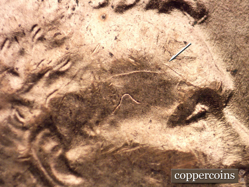 Die-stage C marker on 1951D•1MM•039 (1951 Repunched Mint Mark).