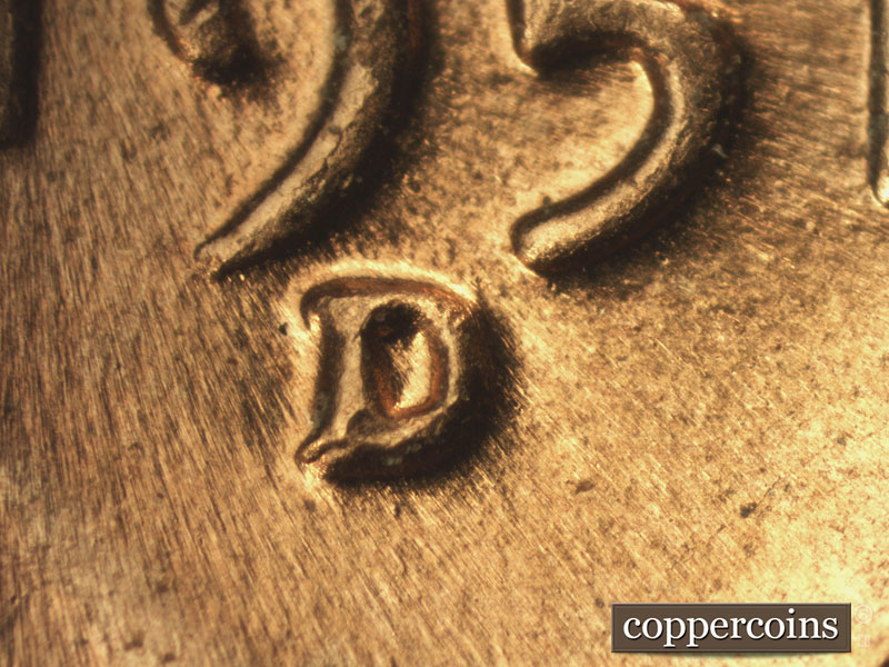 Die-stage C marker on 1951D•1MM•046 (1951 Repunched Mint Mark).