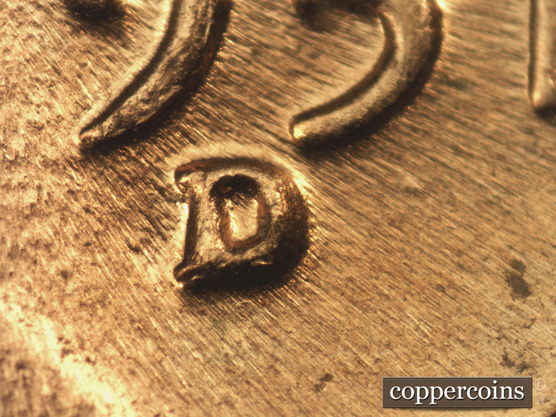 Die-stage C marker on 1951D•1MM•047 (1951 Repunched Mint Mark).