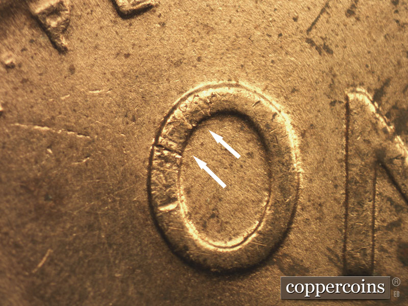 Die-stage C marker on 1951D•1MM•047 (1951 Repunched Mint Mark).