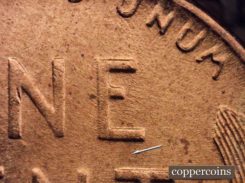 Die-stage C marker on 1951D•1MM•048 (1951 Repunched Mint Mark).