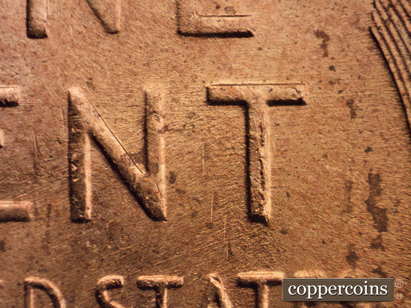 Die-stage C marker on 1951D•1MM•048 (1951 Repunched Mint Mark).