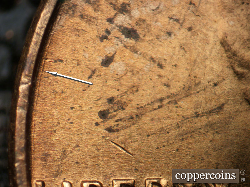 Die-stage C marker on 1951D•1MM•050 (1951 Repunched Mint Mark).