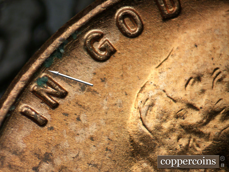 Die-stage C marker on 1951D•1MM•050 (1951 Repunched Mint Mark).