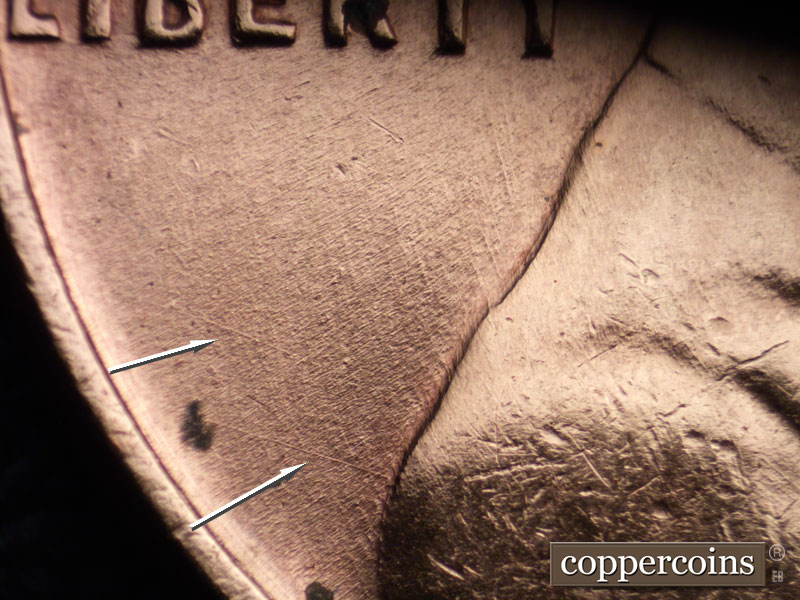 Die-stage B marker on 1951D•1MM•052 (1951 Repunched Mint Mark).