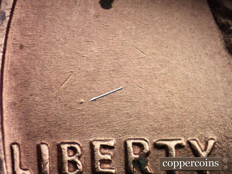 Die-stage B marker on 1951D•1MM•052 (1951 Repunched Mint Mark).