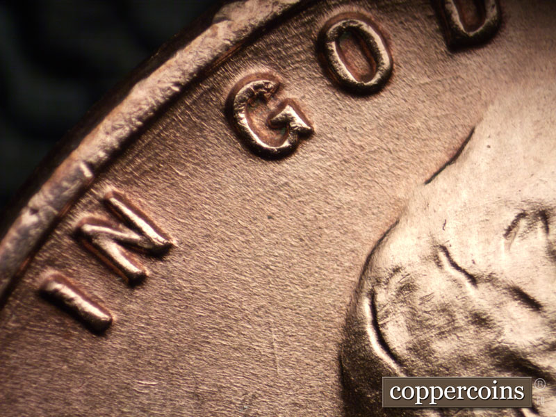 Die-stage B marker on 1951D•1MM•052 (1951 Repunched Mint Mark).