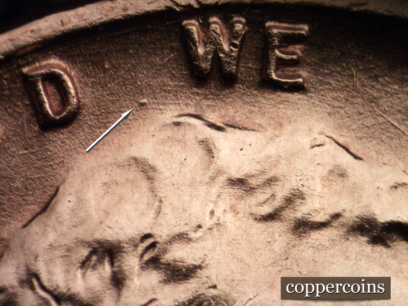 Die-stage B marker on 1951D•1MM•052 (1951 Repunched Mint Mark).