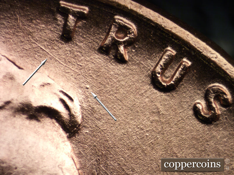 Die-stage B marker on 1951D•1MM•052 (1951 Repunched Mint Mark).