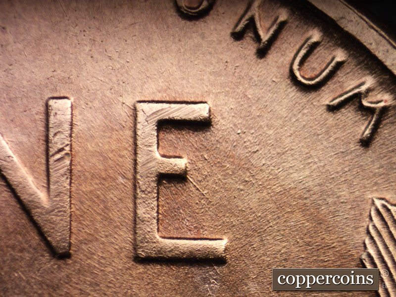 Die-stage B marker on 1951D•1MM•052 (1951 Repunched Mint Mark).