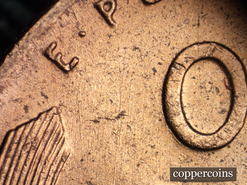 Die-stage C marker on 1951D•1MM•053 (1951 Repunched Mint Mark).