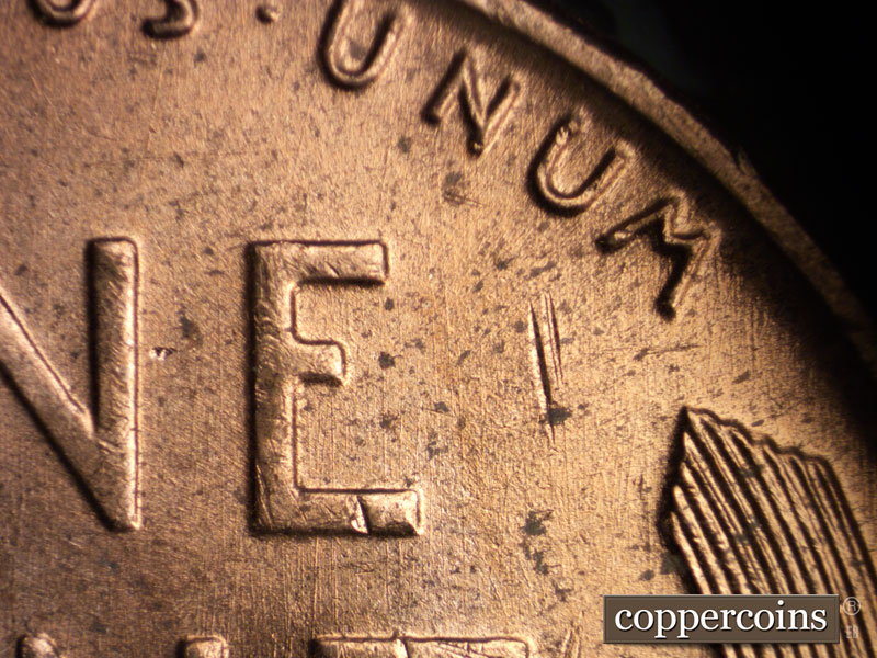 Die-stage C marker on 1951D•1MM•053 (1951 Repunched Mint Mark).