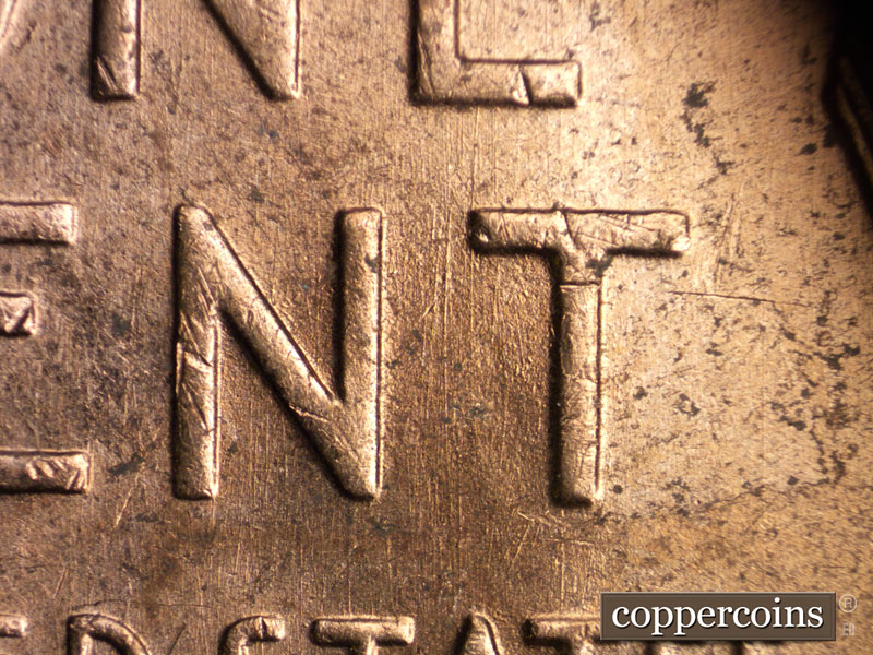 Die-stage C marker on 1951D•1MM•053 (1951 Repunched Mint Mark).