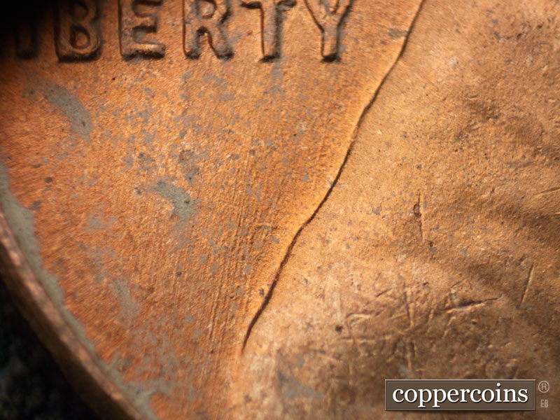 Die-stage B marker on 1951D•1MM•056 (1951 Repunched Mint Mark).