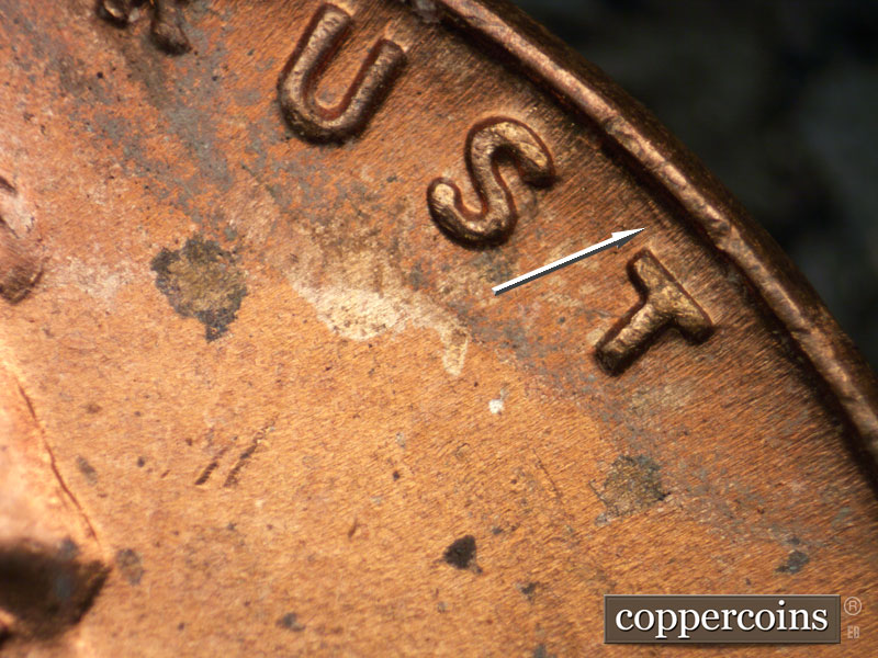 Die-stage B marker on 1951D•1MM•056 (1951 Repunched Mint Mark).
