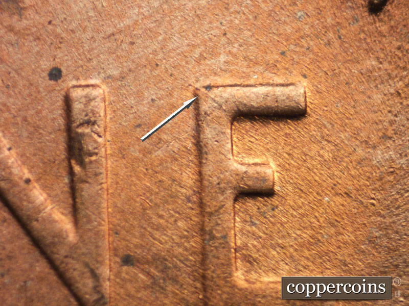 Die-stage B marker on 1951D•1MM•056 (1951 Repunched Mint Mark).