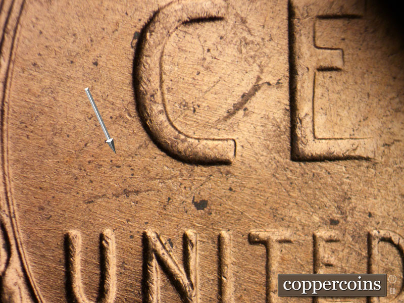 Die-stage B marker on 1951D•1MM•057 (1951 Repunched Mint Mark).