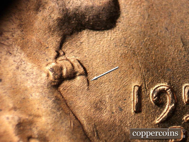 Die-stage C marker on 1951D•1MM•058 (1951 Repunched Mint Mark).