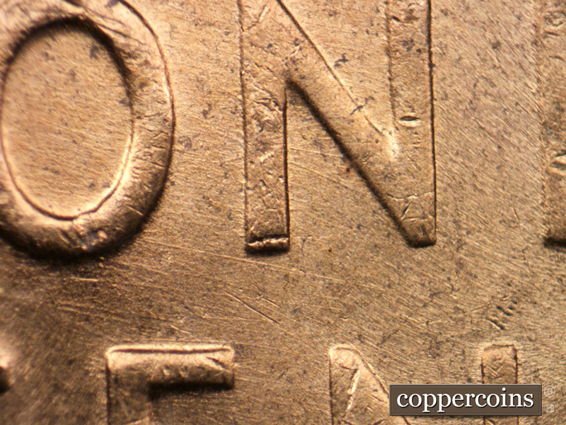 Die-stage B marker on 1951D•1MM•059 (1951 Repunched Mint Mark).