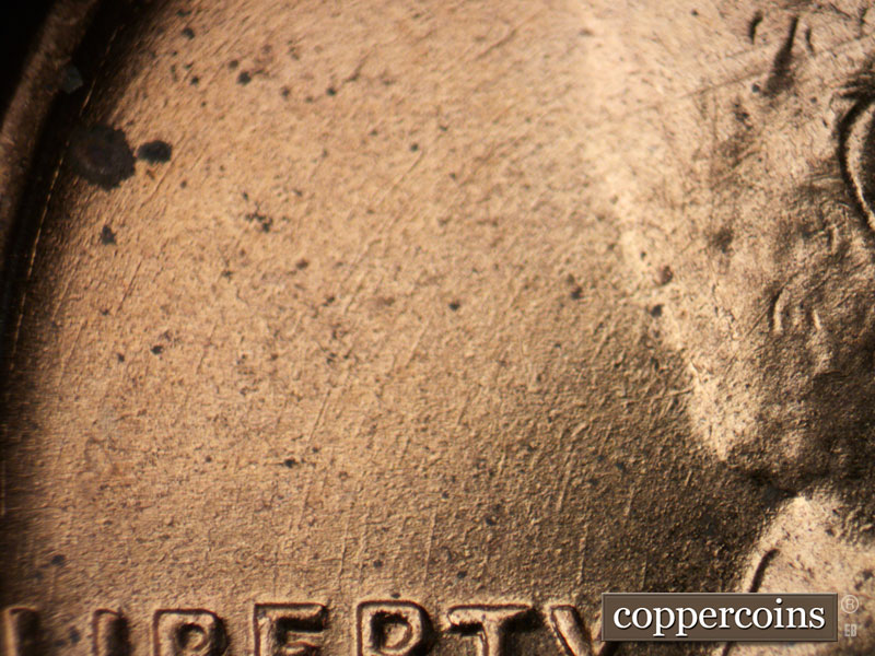 Die-stage B marker on 1951D•1MM•060 (1951 Repunched Mint Mark).