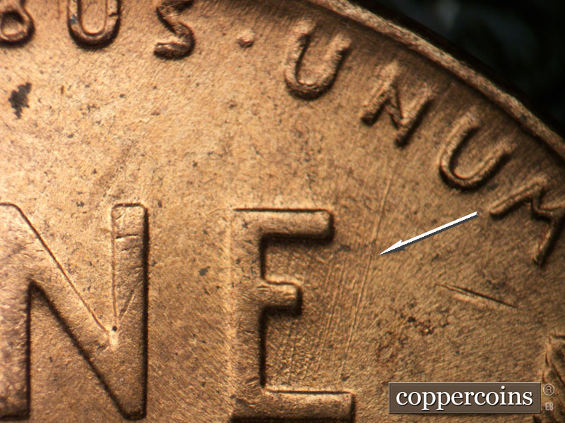 Die-stage B marker on 1951D•1MM•064 (1951 Repunched Mint Mark).