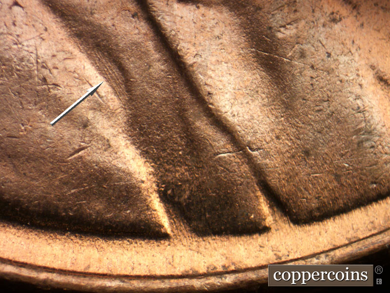 Die-stage C marker on 1951D•1MM•065 (1951 Repunched Mint Mark).