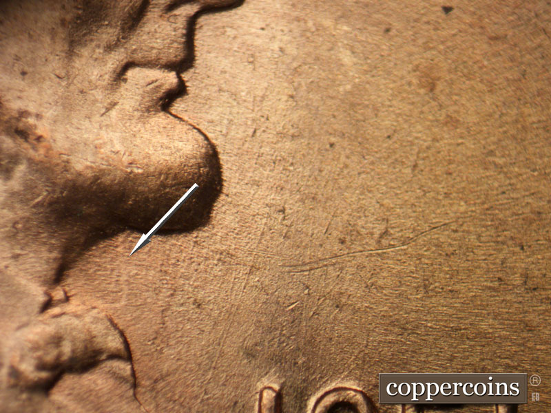 Die-stage B marker on 1951D•1MM•066 (1951 Repunched Mint Mark).