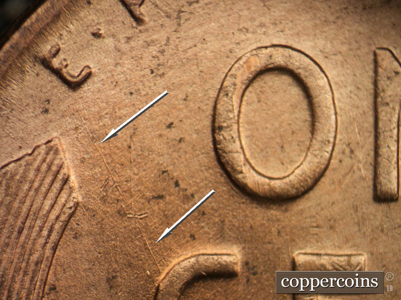 Die-stage B marker on 1951D•1MM•066 (1951 Repunched Mint Mark).