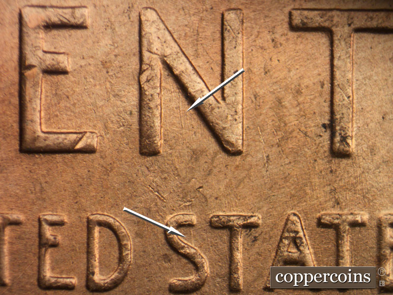 Die-stage B marker on 1951D•1MM•066 (1951 Repunched Mint Mark).