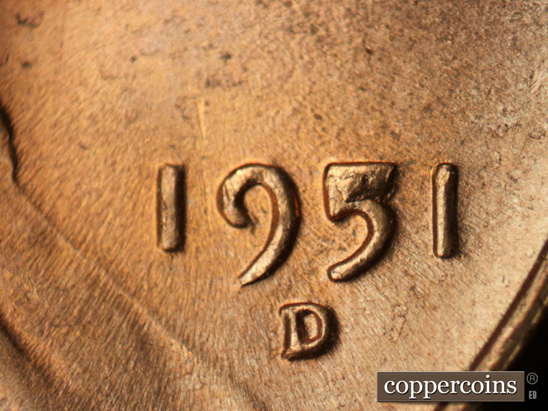 Die-stage C marker on 1951D•1MM•067 (1951 Repunched Mint Mark).