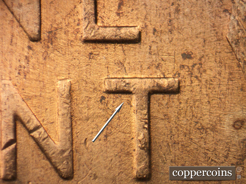 Die-stage C marker on 1951D•1MM•067 (1951 Repunched Mint Mark).