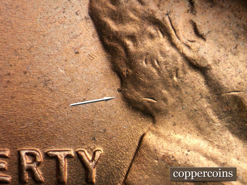 Die-stage B marker on 1951D•1MM•068 (1951 Repunched Mint Mark).